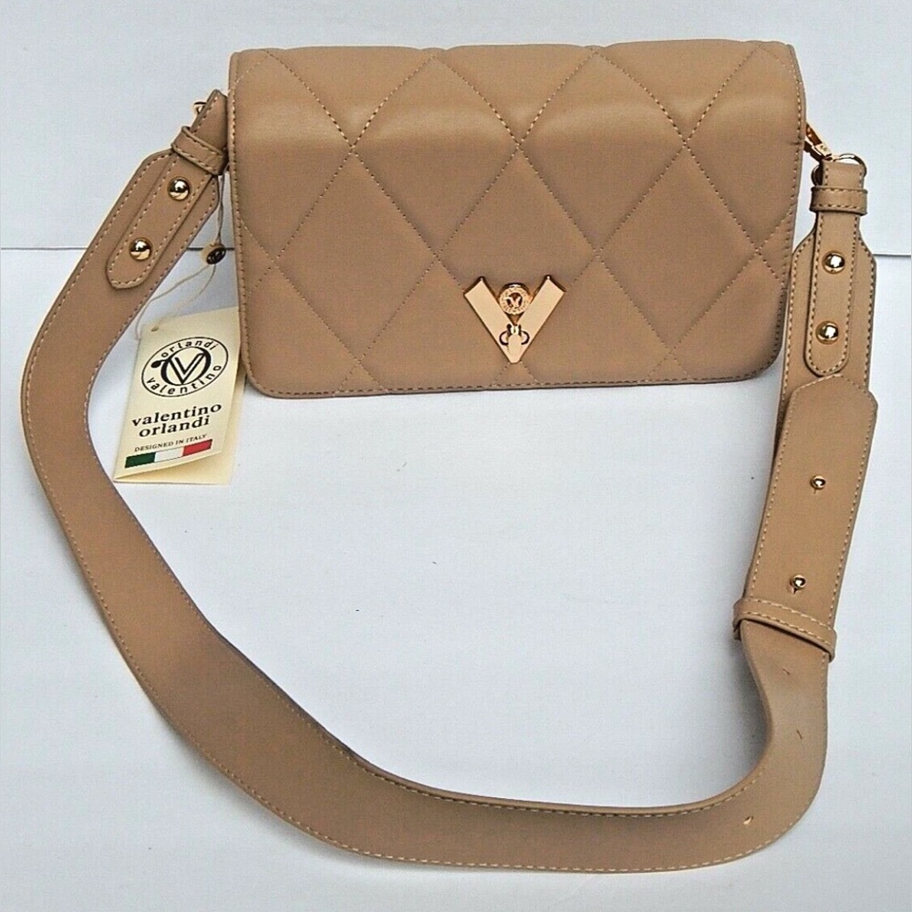 Valentino Orlandi  Quilted Women's Bag - Taupe